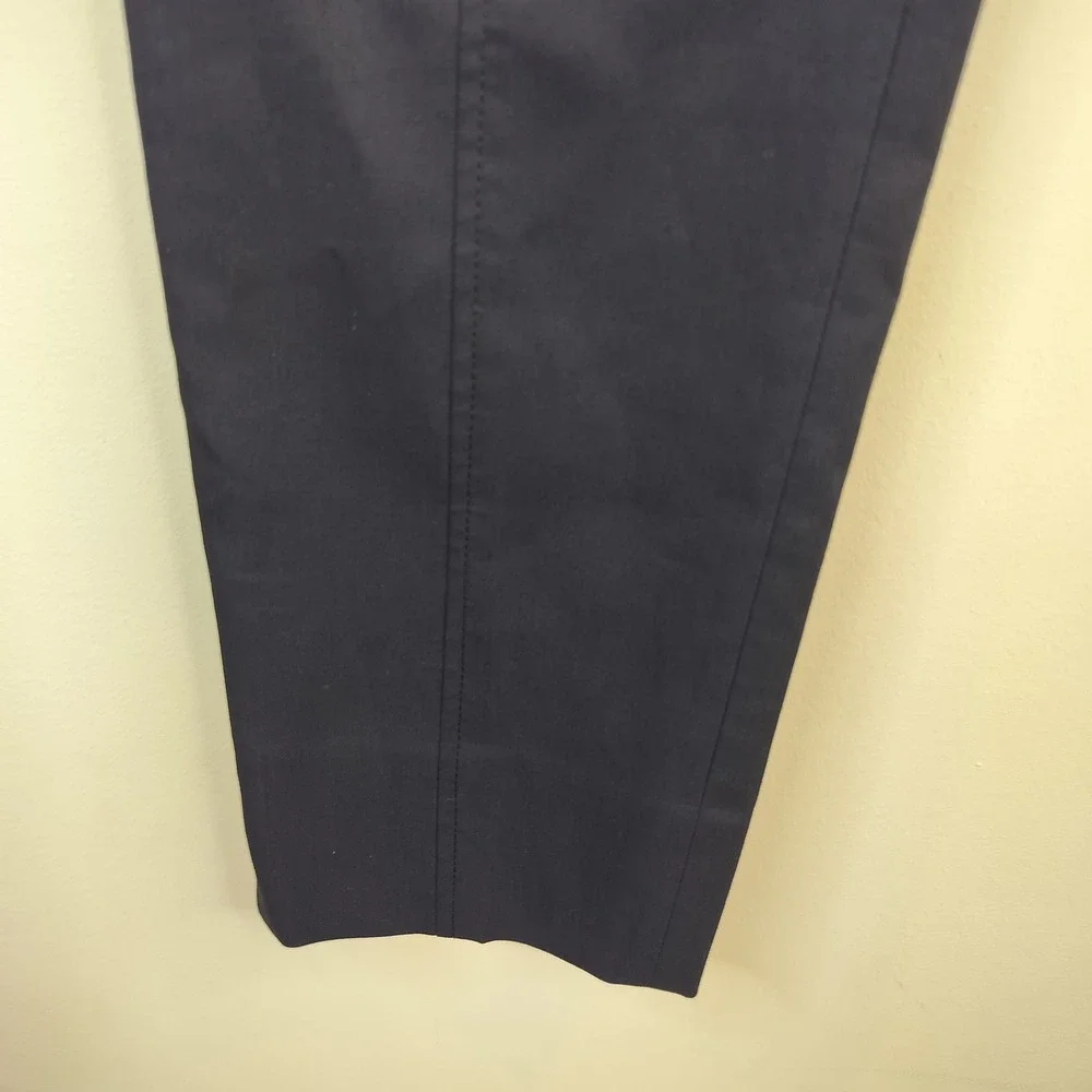 Tory Burch Ankle Pants 6 Womens Career Office Cotton Stretch Navy Blue